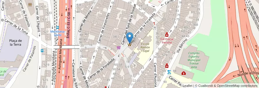 Mapa de ubicacion de Punt d'Informació i Atenció a les Dones de Sant Andreu en スペイン, カタルーニャ州, Barcelona, バルサルネス, Barcelona.