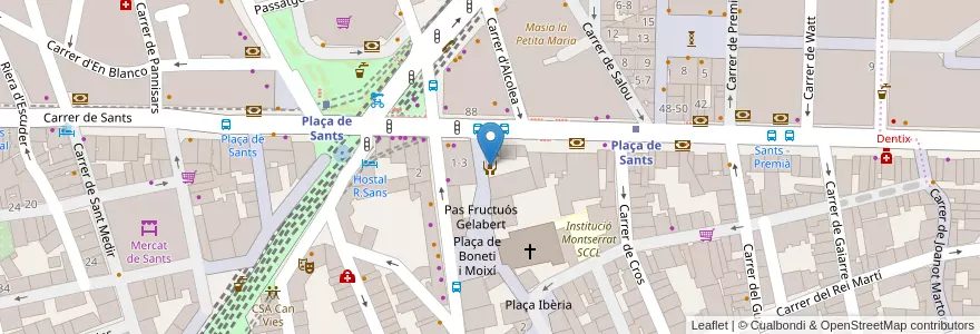 Mapa de ubicacion de Punt d'Informació i Atenció a les Dones de Sants-Montjuïc en Spain, Catalonia, Barcelona, Barcelonès, Barcelona.
