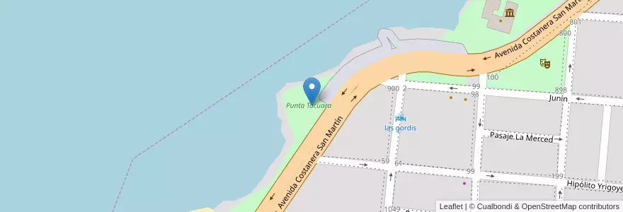 Mapa de ubicacion de Punta Tacuara en Аргентина, Чако, Departamento Primero De Mayo, Municipio De Colonia Benítez.