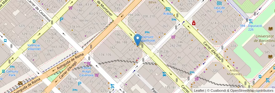 Mapa de ubicacion de Punto BCN en İspanya, Catalunya, Barcelona, Barcelonès, Barcelona.
