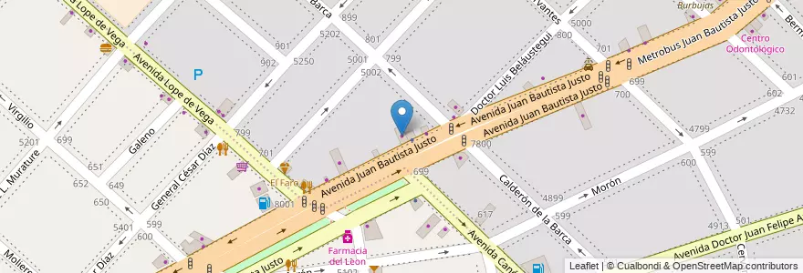 Mapa de ubicacion de Punto Coma, Velez Sarsfield en آرژانتین, Ciudad Autónoma De Buenos Aires, Buenos Aires, Comuna 10.