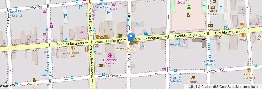 Mapa de ubicacion de Punto Cuore, Montserrat en 阿根廷, Ciudad Autónoma De Buenos Aires, 布宜诺斯艾利斯.