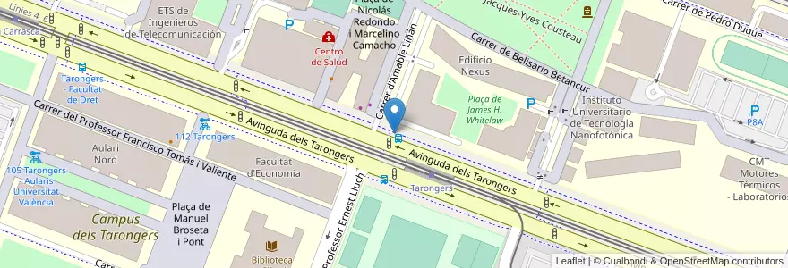 Mapa de ubicacion de Punto de encuentro 10 en Spagna, Comunitat Valenciana, Valencia, Comarca De València, Valencia.