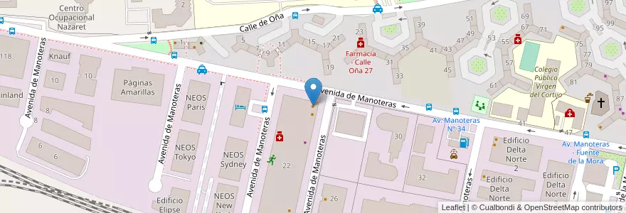 Mapa de ubicacion de Punto de Encuentro 2 en 스페인, Comunidad De Madrid, Comunidad De Madrid, Área Metropolitana De Madrid Y Corredor Del Henares, 마드리드.