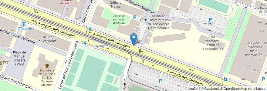 Mapa de ubicacion de Punto de encuentro 9 en Sepanyol, Comunitat Valenciana, València / Valencia, Comarca De València, València.