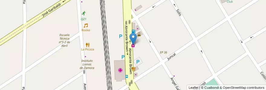 Mapa de ubicacion de Punto de Salud en Argentinië, Buenos Aires, Partido De Lomas De Zamora, Temperley.