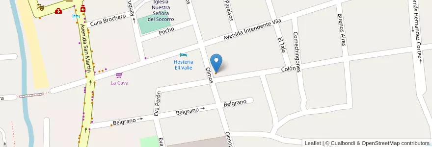 Mapa de ubicacion de Punto G, Bodegon Serrano en Argentinien, Provinz Córdoba, Departamento San Alberto, Pedanía Tránsito, Mina Clavero, Municipio De Mina Clavero.