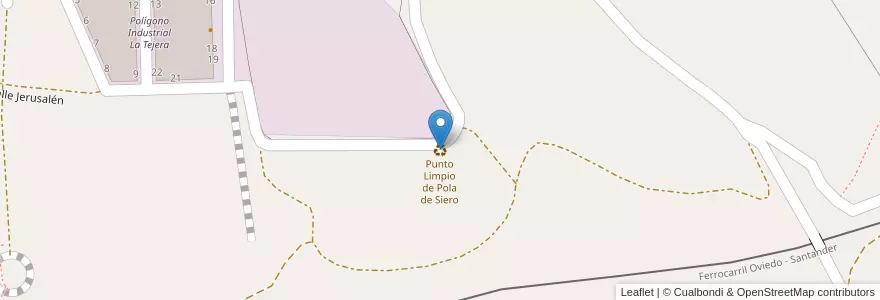 Mapa de ubicacion de Punto Limpio de Pola de Siero en スペイン, アストゥリアス州, アストゥリアス州, Siero.