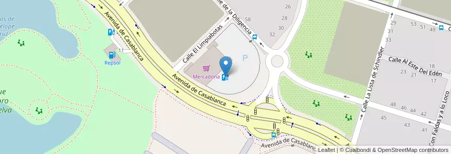 Mapa de ubicacion de Punto recarga Mercadona Valdespartera en إسبانيا, أرغون, سرقسطة, Zaragoza, سرقسطة.