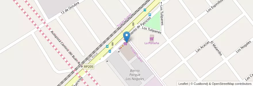 Mapa de ubicacion de Punto Salud en Arjantin, Buenos Aires, Partido De Ezeiza, Tristán Suárez.