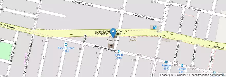 Mapa de ubicacion de Punto Sanitario en Arjantin, Córdoba, Departamento Capital, Pedanía Capital, Córdoba, Municipio De Córdoba.