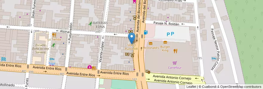 Mapa de ubicacion de Punto.AR en 아르헨티나, Salta, Capital, Municipio De Salta, Salta.
