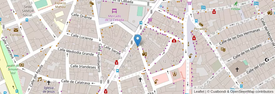 Mapa de ubicacion de Pura Vida Vegan Bar en إسبانيا, منطقة مدريد, منطقة مدريد, Área Metropolitana De Madrid Y Corredor Del Henares, مدريد.