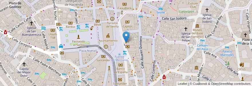 Mapa de ubicacion de Puracepa - Gastrobar en İspanya, Andalucía, Sevilla, Sevilla.