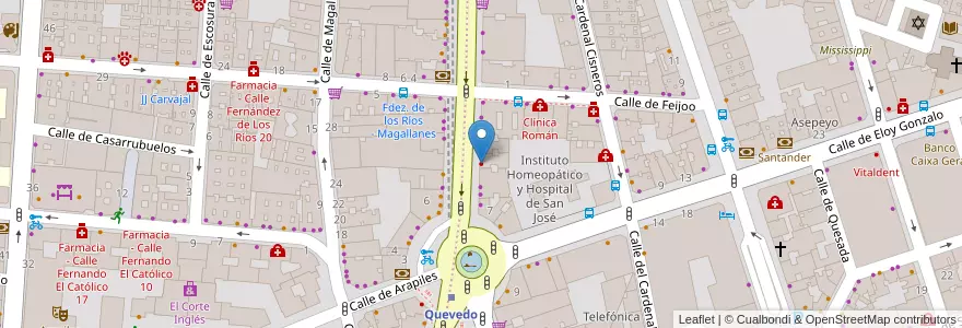 Mapa de ubicacion de Q Dental en İspanya, Comunidad De Madrid, Comunidad De Madrid, Área Metropolitana De Madrid Y Corredor Del Henares, Madrid.