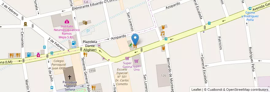 Mapa de ubicacion de ¡Q' Pizza! en アルゼンチン, ブエノスアイレス州, Partido De La Matanza, Ramos Mejía.