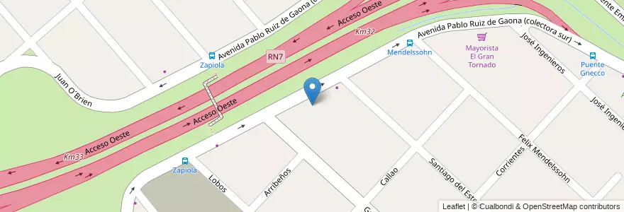 Mapa de ubicacion de Qara Mia en Arjantin, Buenos Aires, Partido De Moreno, Paso Del Rey.