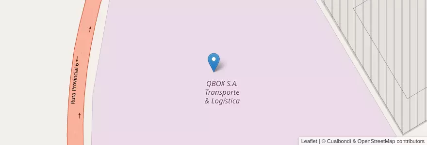 Mapa de ubicacion de QBOX S.A. Transporte & Logística en Argentinië, Buenos Aires, Partido De Campana.