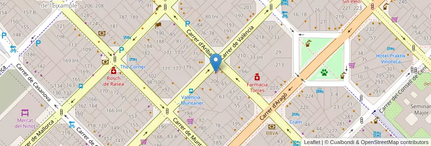 Mapa de ubicacion de QCuvo! Barcelona en 스페인, Catalunya, Barcelona, Barcelonès, 바르셀로나.
