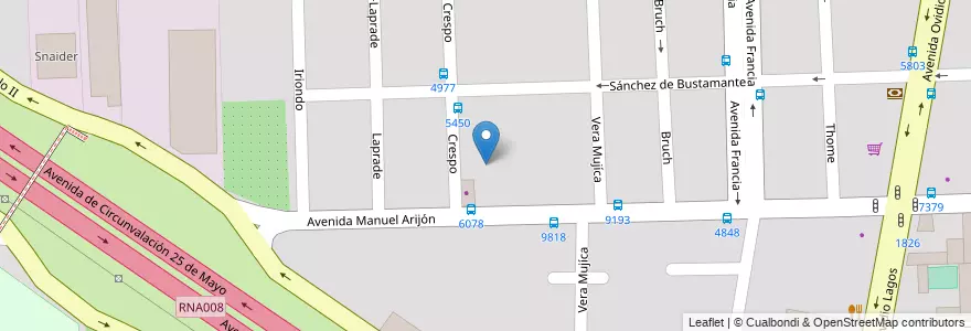 Mapa de ubicacion de Q.H. Ingeniería y Serviícios S.A en Argentinien, Santa Fe, Departamento Rosario, Municipio De Rosario, Rosario.