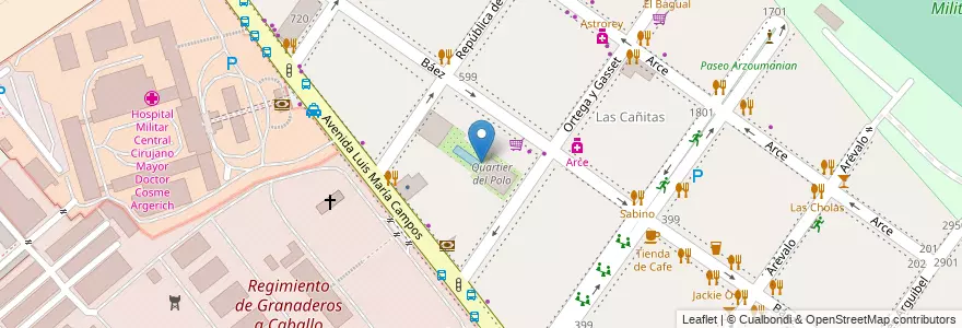 Mapa de ubicacion de Quartier del Polo, Palermo en Argentina, Ciudad Autónoma De Buenos Aires, Buenos Aires, Comuna 14.
