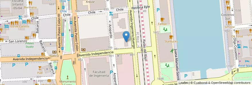 Mapa de ubicacion de Quartier Madero Urbano, San Telmo en アルゼンチン, Ciudad Autónoma De Buenos Aires, Comuna 1, ブエノスアイレス.