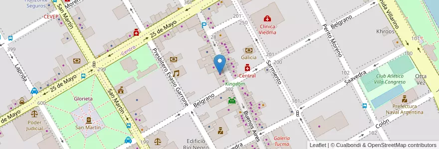 Mapa de ubicacion de Quassia en Аргентина, Рио-Негро, Departamento Adolfo Alsina, Viedma, Viedma.