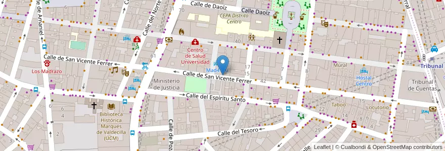 Mapa de ubicacion de Quattrocento en Испания, Мадрид, Мадрид, Área Metropolitana De Madrid Y Corredor Del Henares, Мадрид.