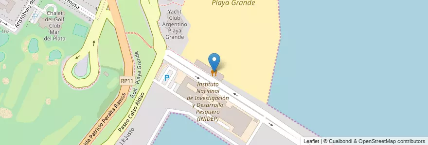 Mapa de ubicacion de Quba en Arjantin, Buenos Aires, Partido De General Pueyrredón, Mar Del Plata.