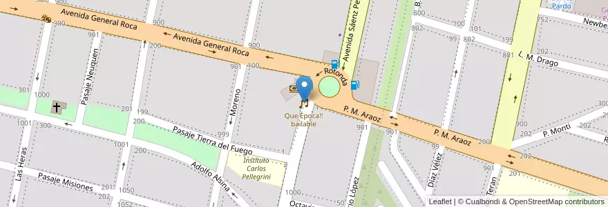 Mapa de ubicacion de Que Epoca!! bailable en アルゼンチン, トゥクマン州, San Miguel De Tucumán, Departamento Capital, San Miguel De Tucumán.