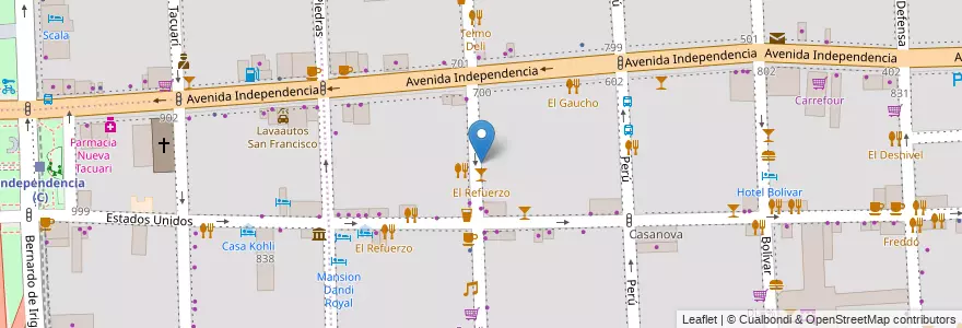 Mapa de ubicacion de Que Nadie Sepa, San Telmo en Argentina, Ciudad Autónoma De Buenos Aires, Comuna 1, Buenos Aires.
