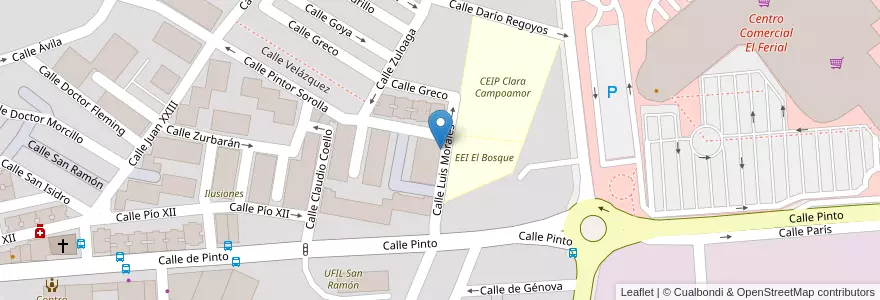 Mapa de ubicacion de Quecas en إسبانيا, منطقة مدريد, منطقة مدريد, Área Metropolitana De Madrid Y Corredor Del Henares, بارلا.