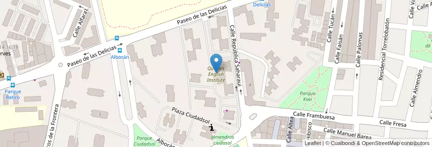 Mapa de ubicacion de Queen's English Institute en إسبانيا, أندلوسيا, قادس, Campiña De Jerez, شريش.
