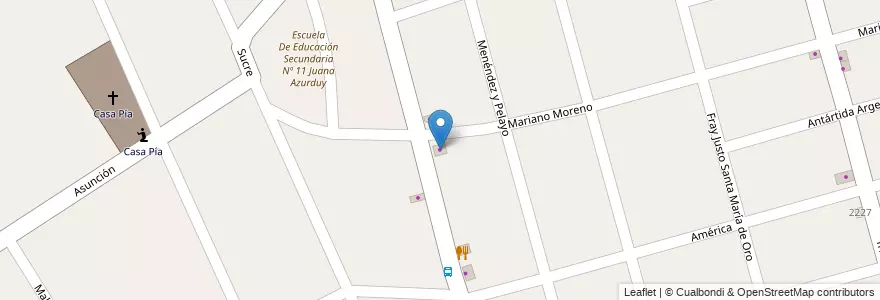 Mapa de ubicacion de Quesos-Fiambres en アルゼンチン, ブエノスアイレス州, Partido De Tigre, Don Torcuato.