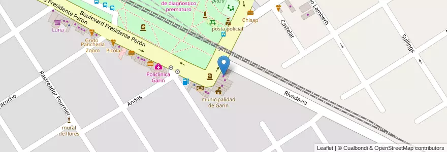 Mapa de ubicacion de Question en Arjantin, Buenos Aires, Partido De Escobar, Garín.
