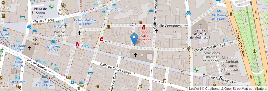 Mapa de ubicacion de Quevedo en إسبانيا, منطقة مدريد, منطقة مدريد, Área Metropolitana De Madrid Y Corredor Del Henares, مدريد.