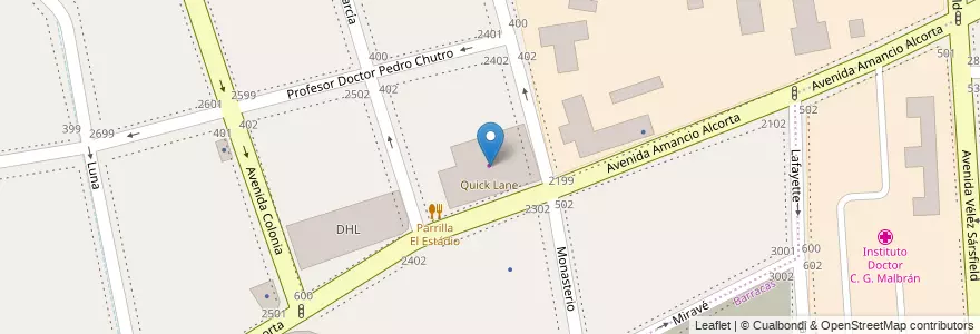 Mapa de ubicacion de Quick Lane, Parque Patricios en Arjantin, Ciudad Autónoma De Buenos Aires, Comuna 4, Buenos Aires.