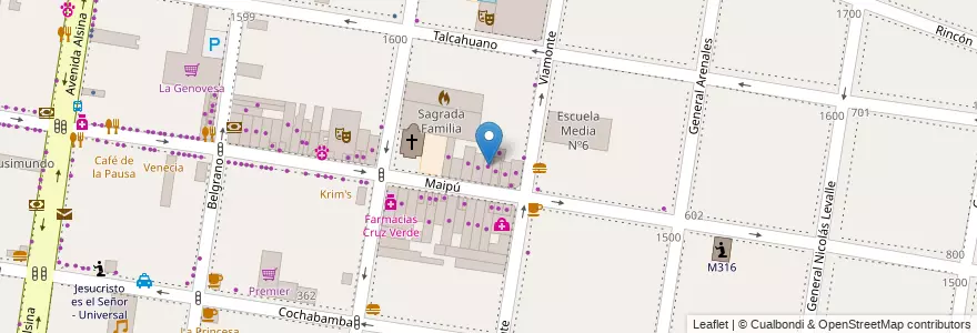 Mapa de ubicacion de Quién te viste? en Аргентина, Буэнос-Айрес, Partido De Lomas De Zamora, Banfield.