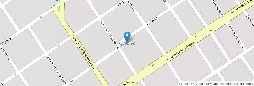 Mapa de ubicacion de Quilmes en アルゼンチン, サンティアゴ・デル・エステロ州, Departamento Banda, La Banda.