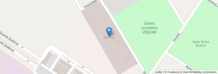 Mapa de ubicacion de Quimica en Argentina, Buenos Aires, Canning.