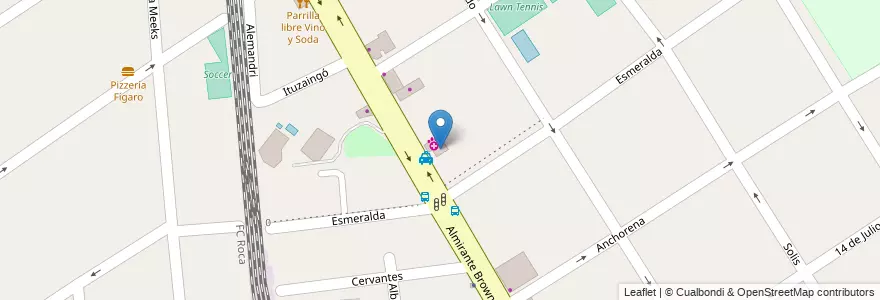 Mapa de ubicacion de Quimica Pura Temperely en Argentinië, Buenos Aires, Partido De Lomas De Zamora, Temperley.