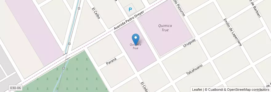 Mapa de ubicacion de Quimica True en Arjantin, Buenos Aires, Partido De Esteban Echeverría, Monte Grande.