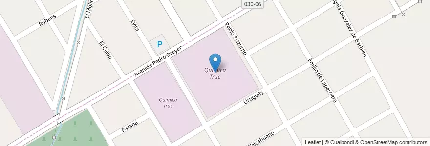 Mapa de ubicacion de Quimica True en Arjantin, Buenos Aires, Partido De Esteban Echeverría, Monte Grande.