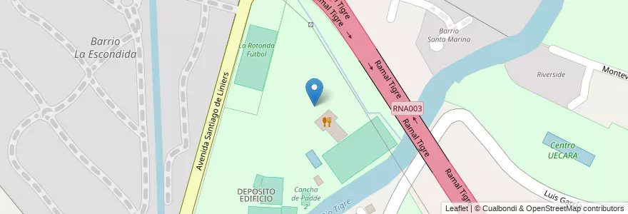 Mapa de ubicacion de QUINCHO en الأرجنتين, بوينس آيرس, Partido De Tigre, Tigre.