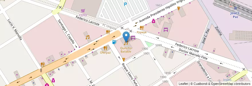 Mapa de ubicacion de Quincho Bailable en Arjantin, Buenos Aires, Partido De José C. Paz.