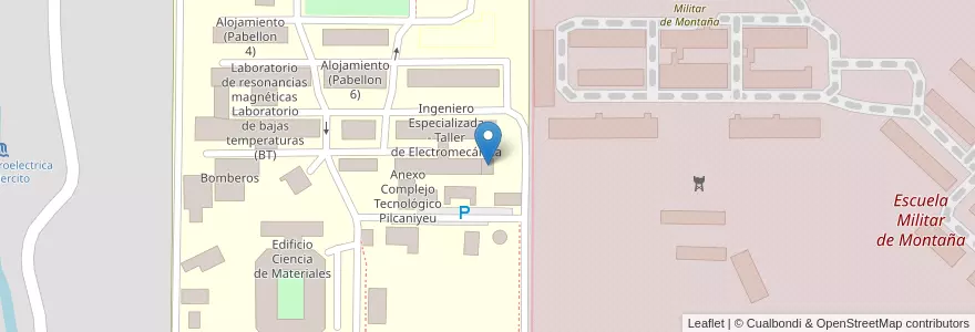 Mapa de ubicacion de Quincho de Obras en アルゼンチン, チリ, リオネグロ州, Departamento Bariloche, Municipio De San Carlos De Bariloche, San Carlos De Bariloche.