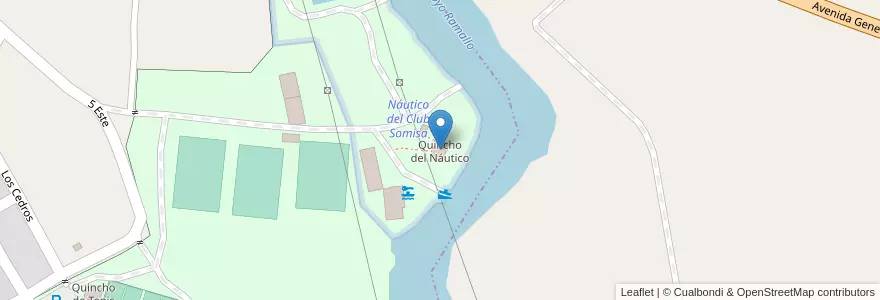 Mapa de ubicacion de Quincho del Náutico en Argentine, Province De Buenos Aires, Partido De Ramallo, Partido De San Nicolás, San Nicolás De Los Arroyos.