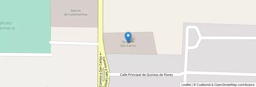 Mapa de ubicacion de Quincho San Carlos en Arjantin, Córdoba, Departamento Capital, Pedanía Capital, Córdoba, Municipio De Córdoba.