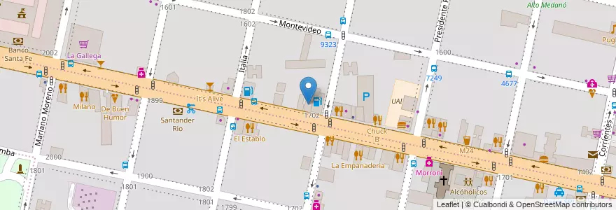 Mapa de ubicacion de Quiniela en Argentina, Santa Fe, Departamento Rosario, Municipio De Rosario, Rosário.