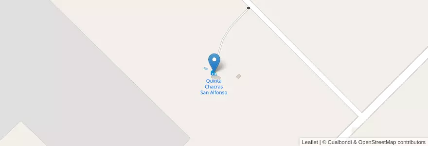 Mapa de ubicacion de Quinta Chacras San Alfonso en 아르헨티나, Chaco, Departamento Primero De Mayo, Municipio De Colonia Benítez.